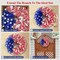26 Inch Mesh Patriotic Front Door Wreath, 4th July Independence Day Wreath America Patriotic Flag Burlap Farmhouse Decor, Memorial Day Americana Summer Front Window Hanging Decor